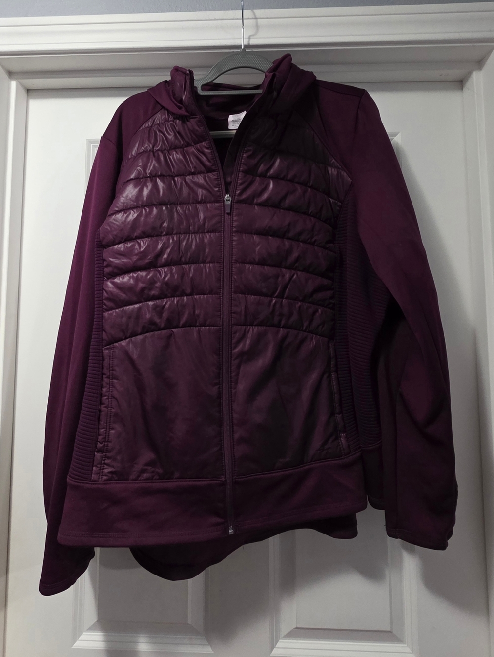 tek gear Quilted Hooded Jacket in Deep Plum